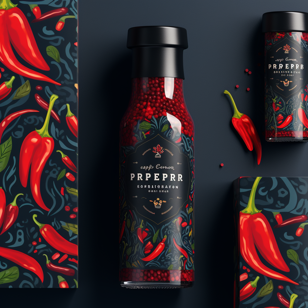 Pepper packaging design/fast food packaging design/condiment packaging，