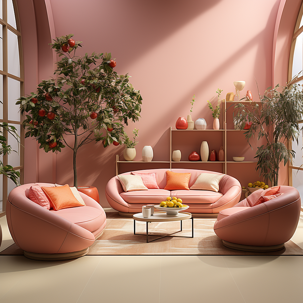 Interior Decoration Design of Online Red Office in Live Broadcasting Room，
