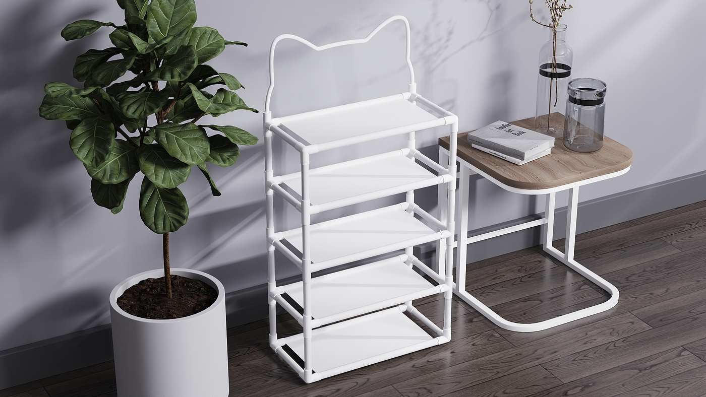 shoe rack，Rental housing，Appearance design，
