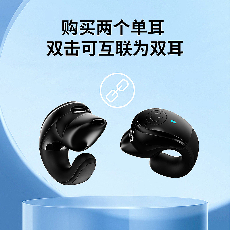 headset，Earphone with ear clip，Half in-ear headphones，