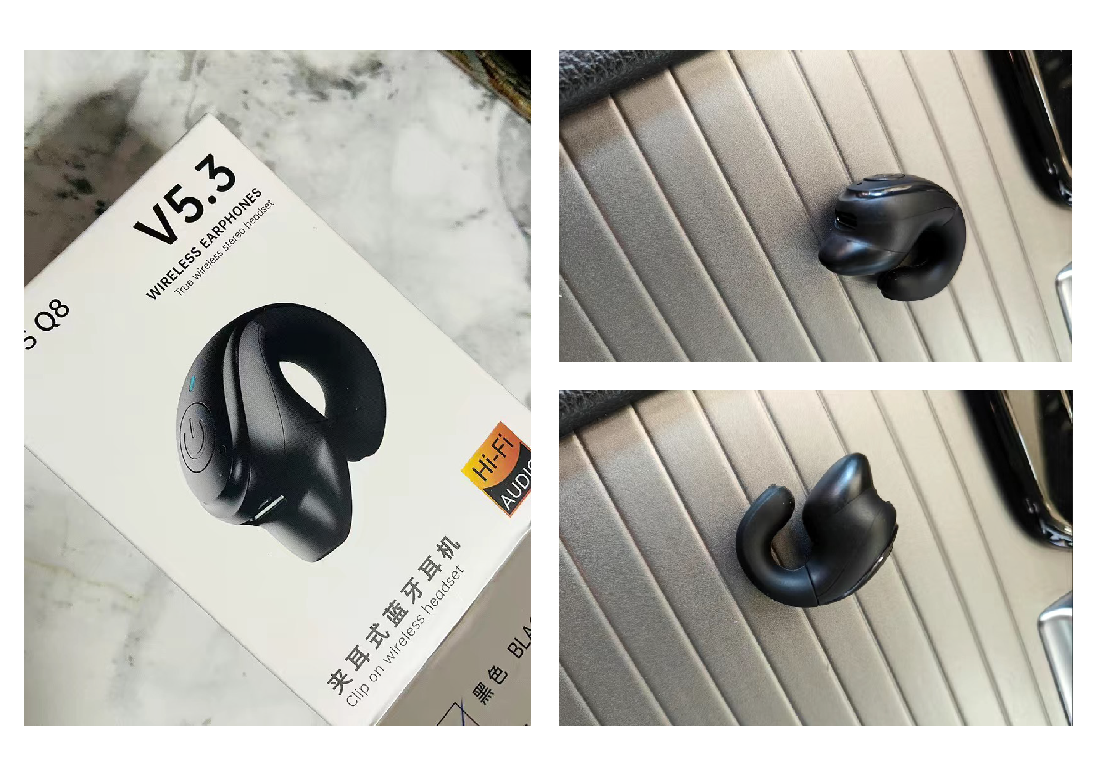 headset，Earphone with ear clip，Half in-ear headphones，