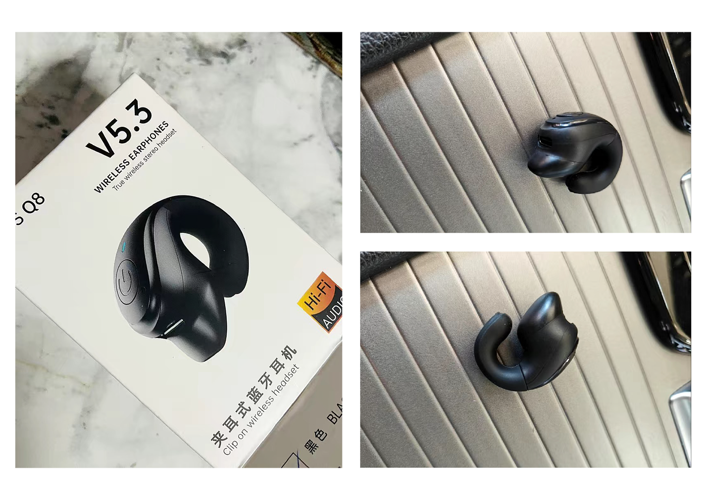 headset，Earphone with ear clip，Half in-ear headphones，