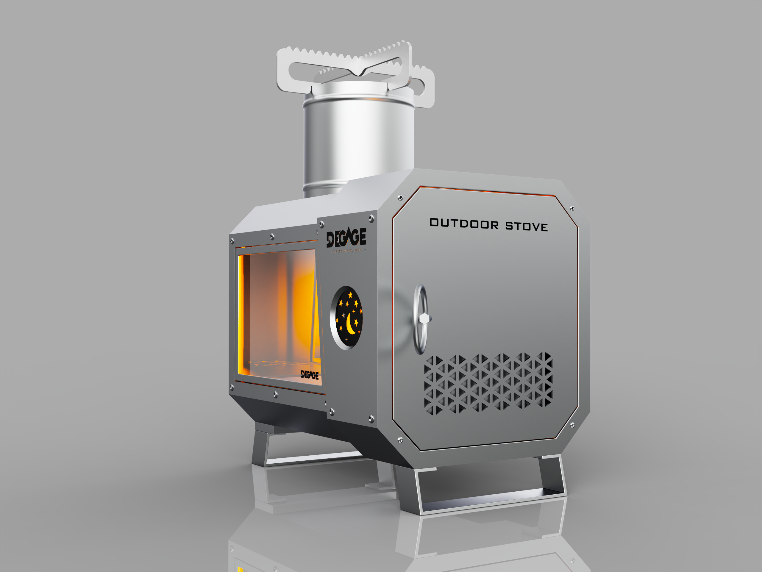 Outdoor viewing stove，camp，camping，barbecue，