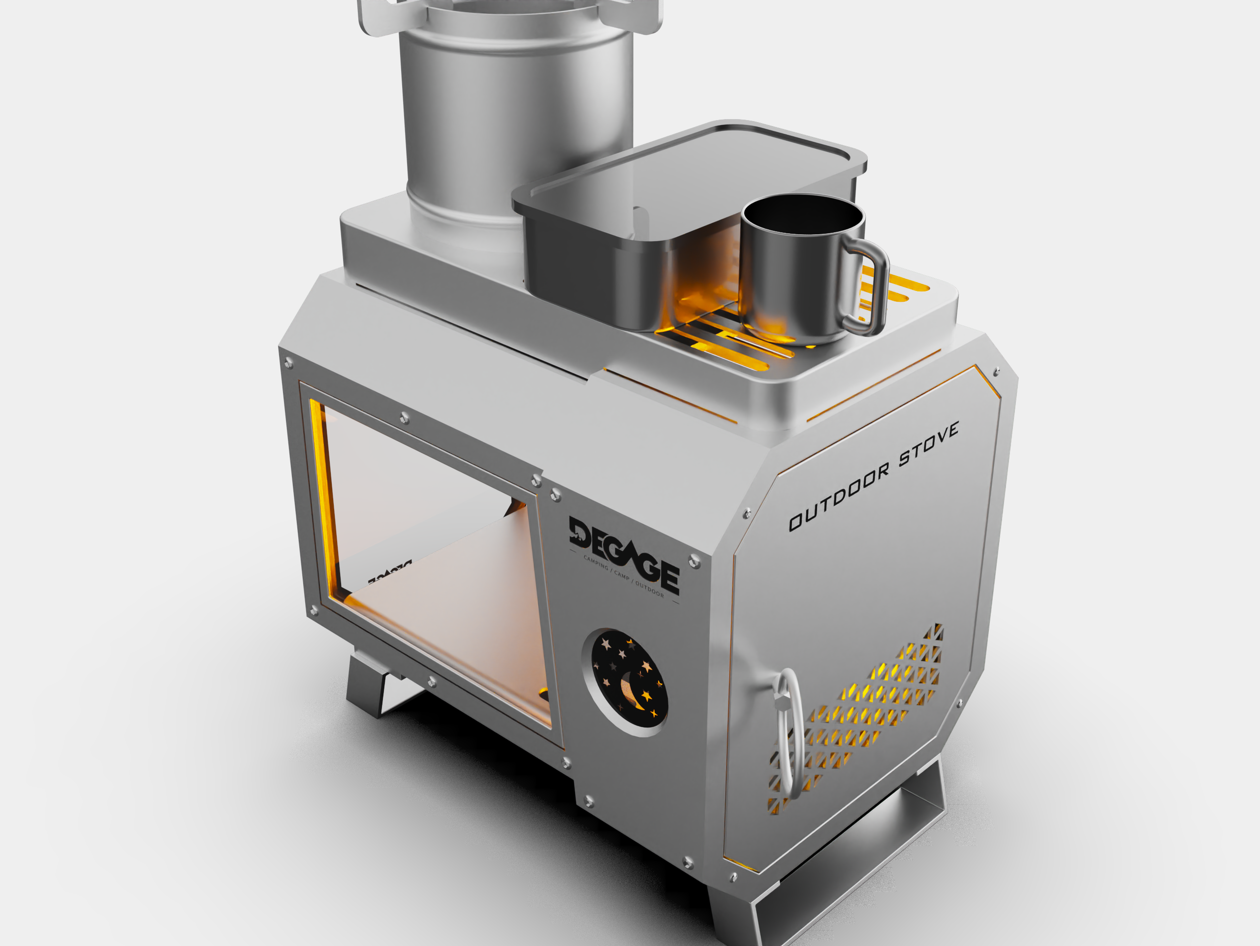 Outdoor viewing stove，camp，camping，barbecue，