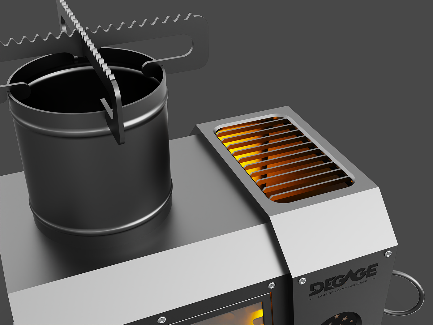 Outdoor viewing stove，camp，camping，barbecue，