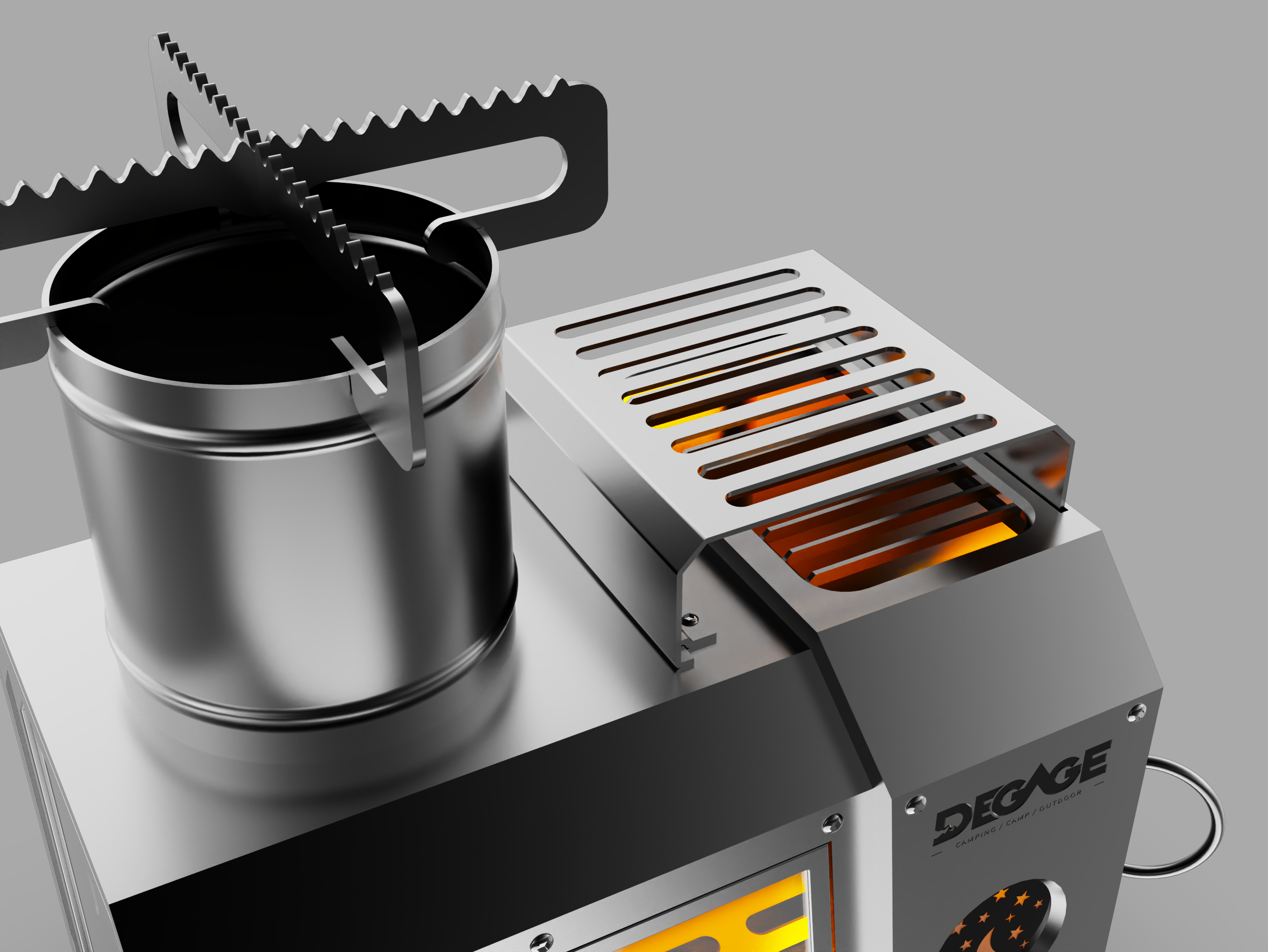 Outdoor viewing stove，camp，camping，barbecue，