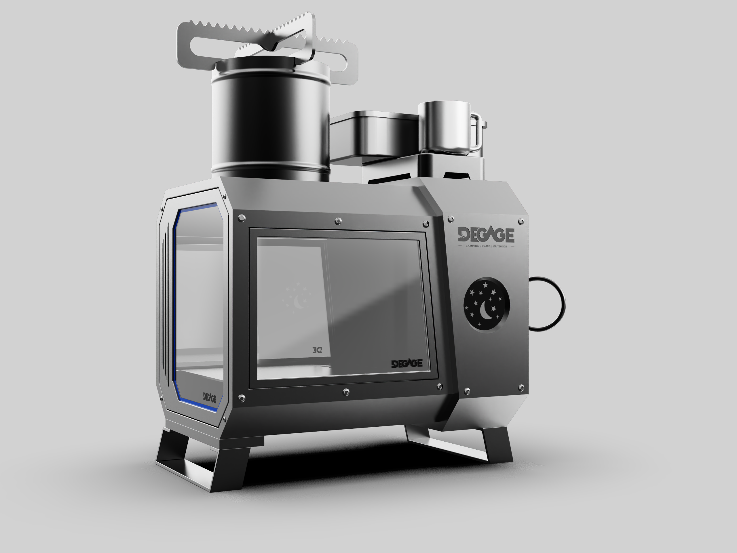 Outdoor viewing stove，camp，camping，barbecue，