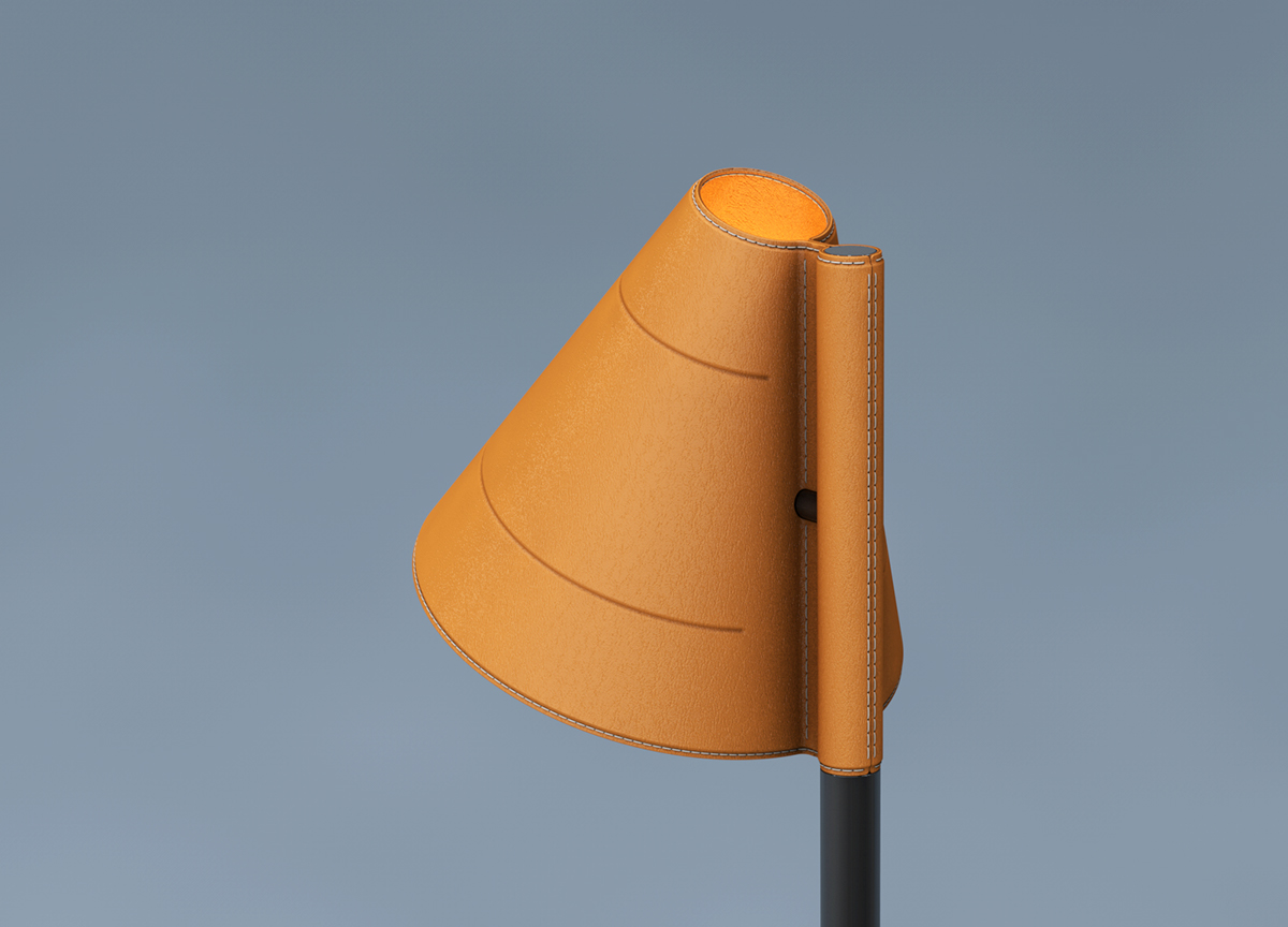 product design，Floor lamp，Leatherwear，