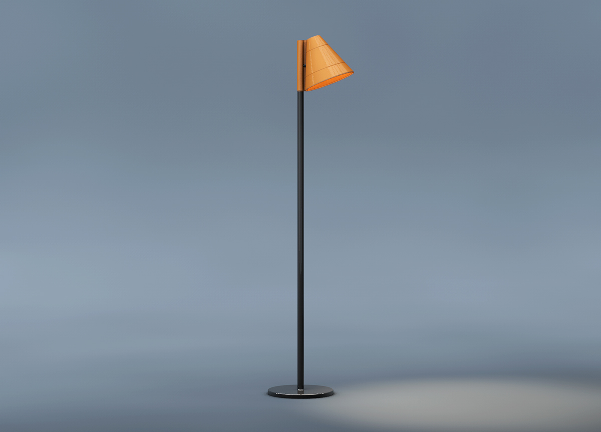 product design，Floor lamp，Leatherwear，