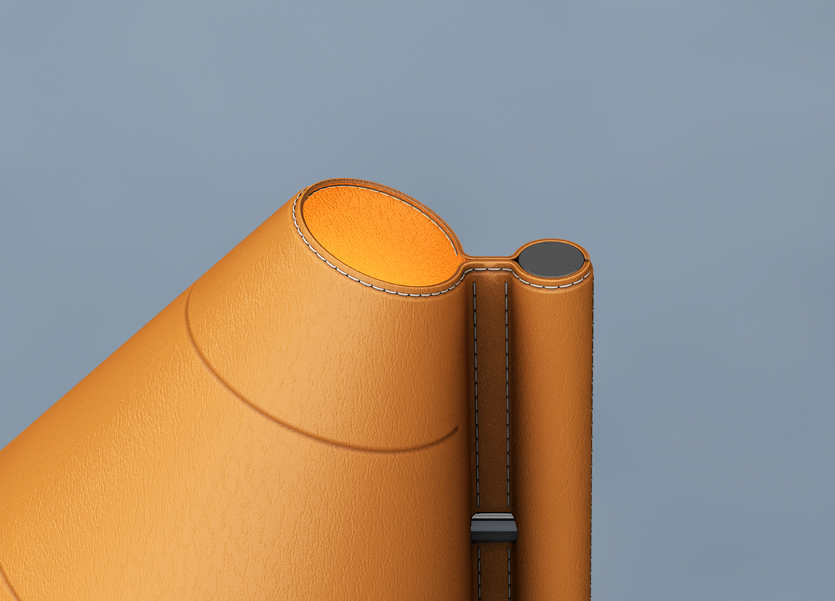 product design，Floor lamp，Leatherwear，