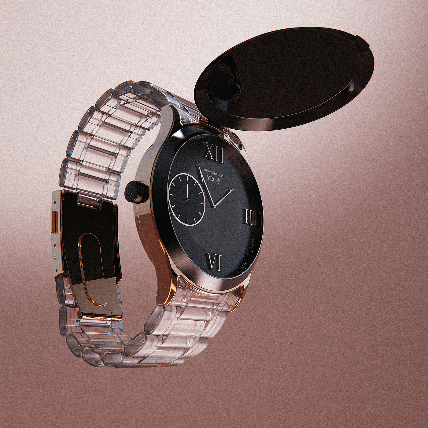 Wrist watch，conceptual design，visualization，