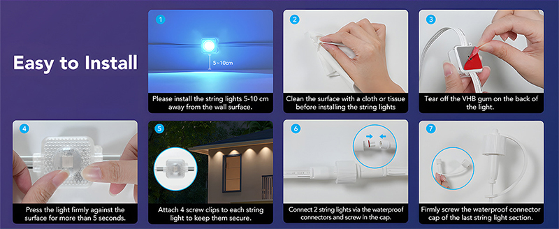 Eaves lamp，Mirage，Lamp string，IP67 waterproof，