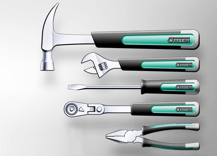 industrial design，product design，repair，tool，hold，hammer，Wrench，