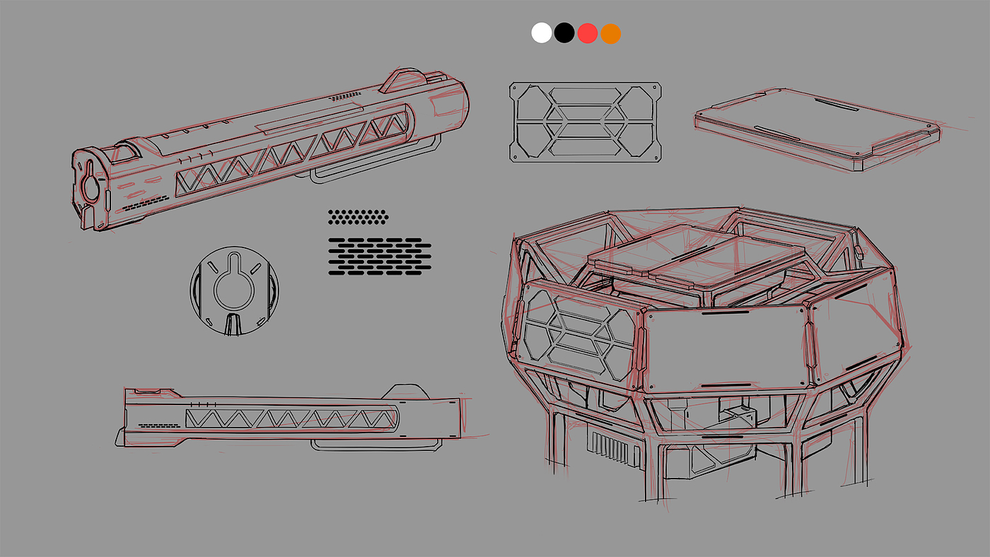 sketch，machine design，3D modeling，