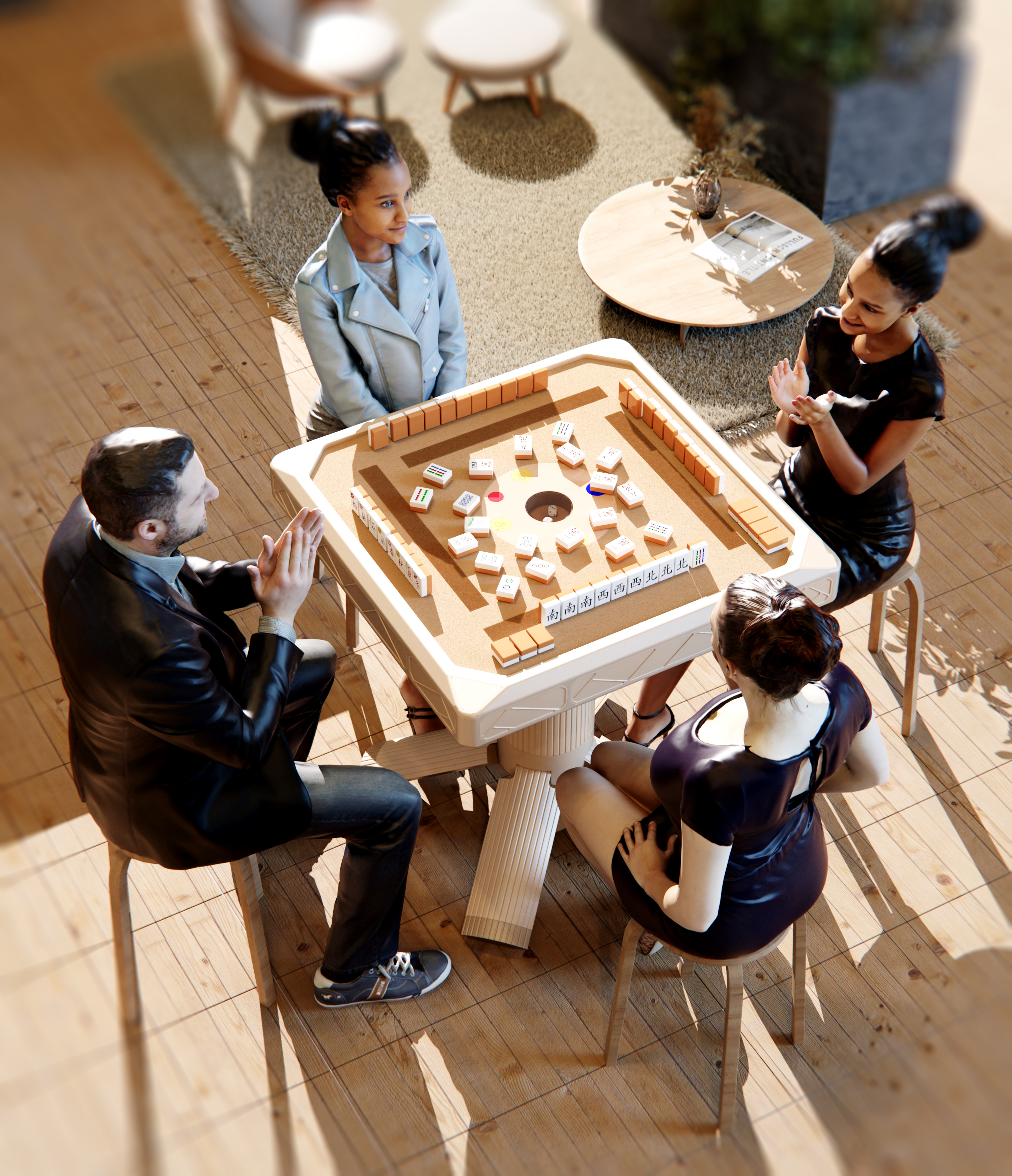 outdoors，mahjong，The mahjong table，Electric mahjong table，Portable Mahjong Table，