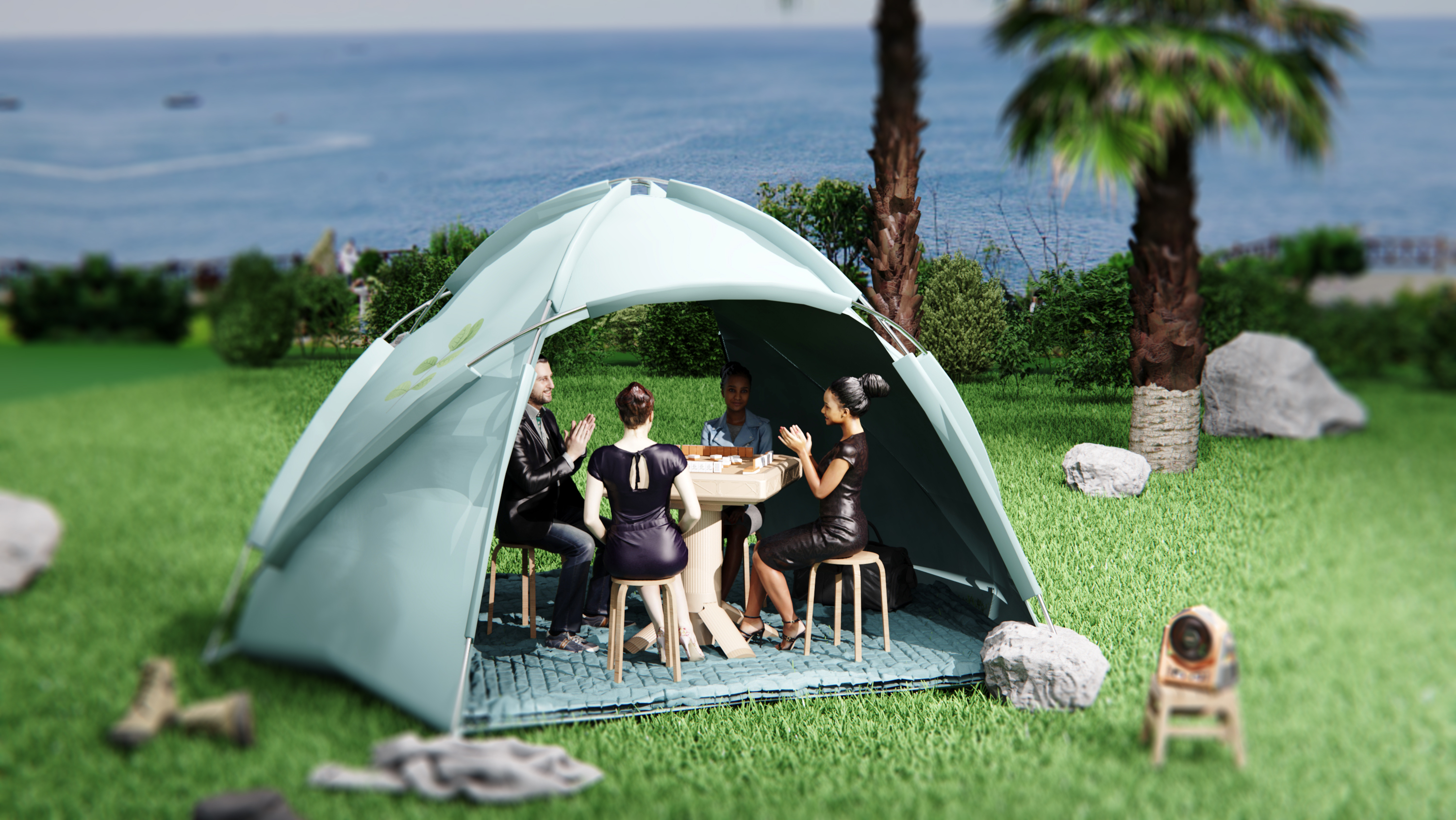 outdoors，mahjong，The mahjong table，Electric mahjong table，Portable Mahjong Table，