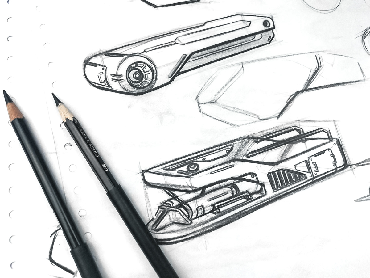 sketch，machine design，3D modeling，