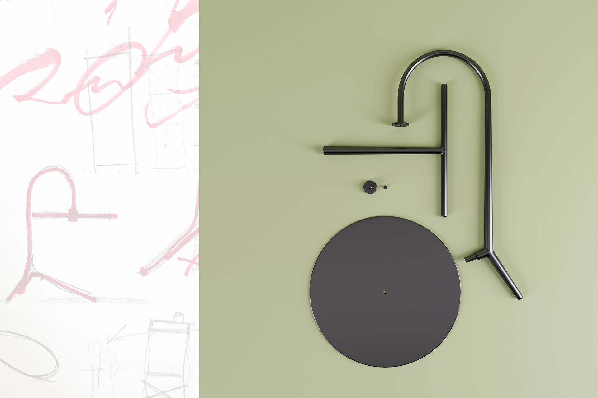 M E L T，Coffee table，product design，black，