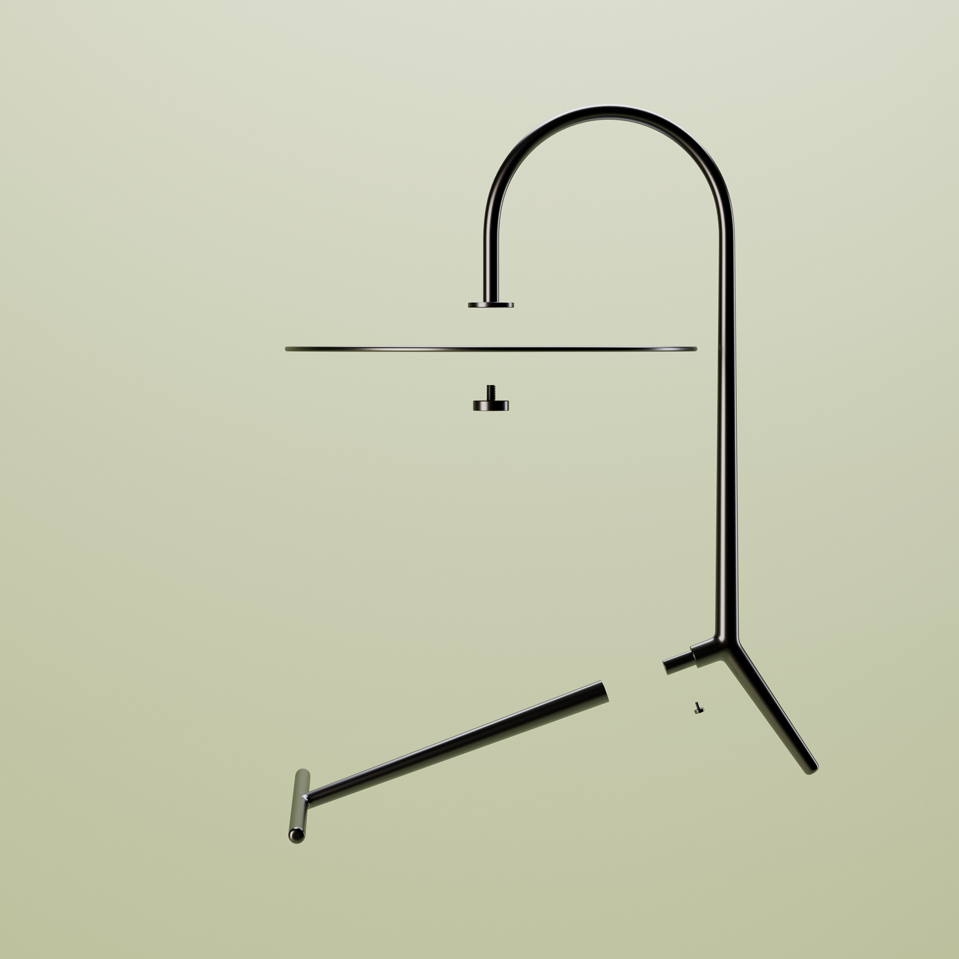 M E L T，Coffee table，product design，black，