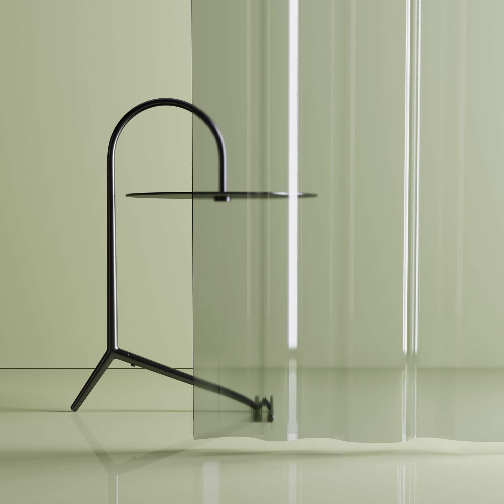 M E L T，Coffee table，product design，black，