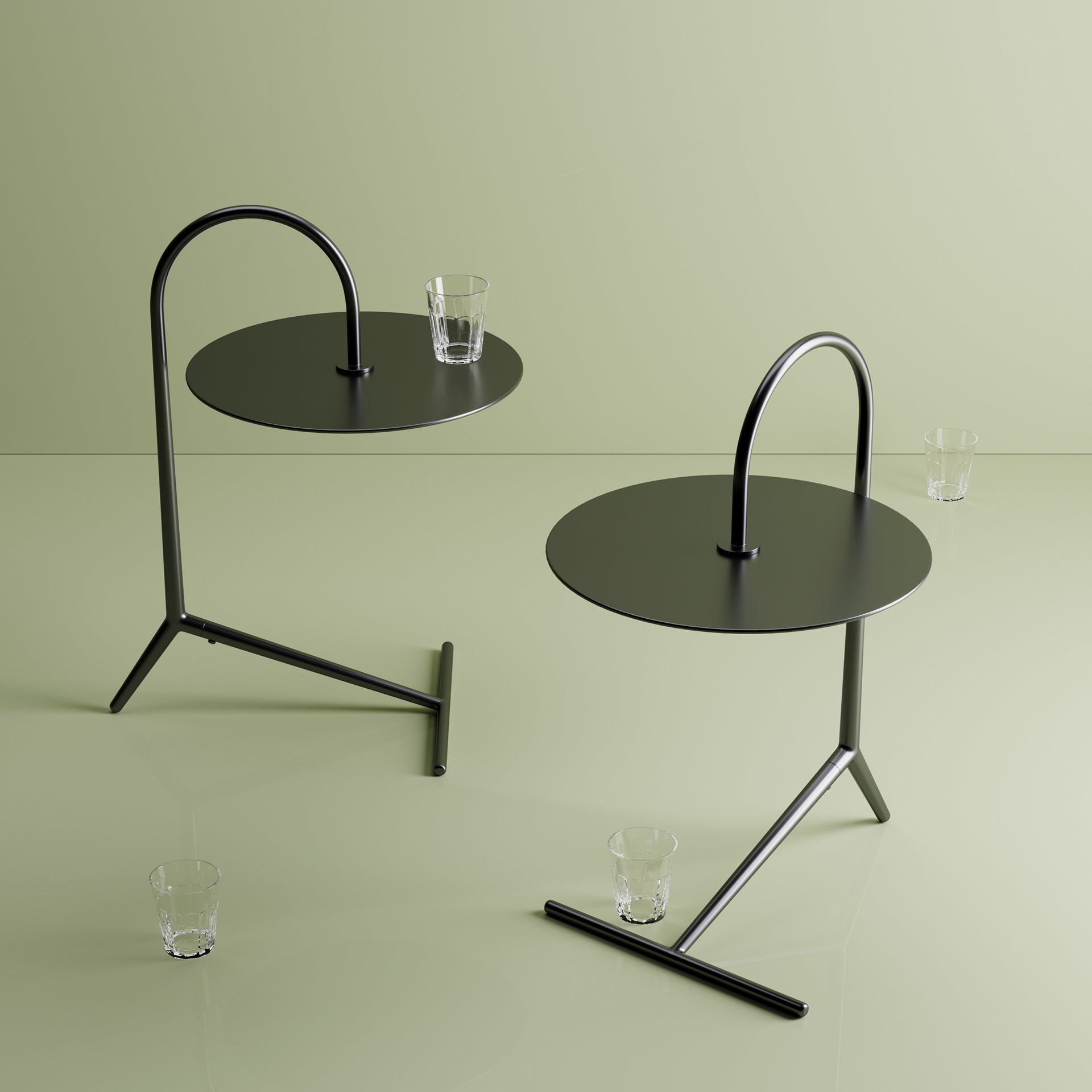 M E L T，Coffee table，product design，black，
