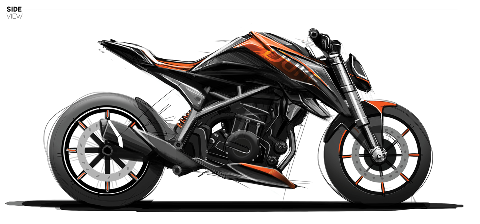 DUKE 390，motorcycle，Automatic design，