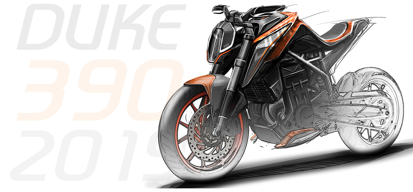 DUKE 390，motorcycle，Automatic design，