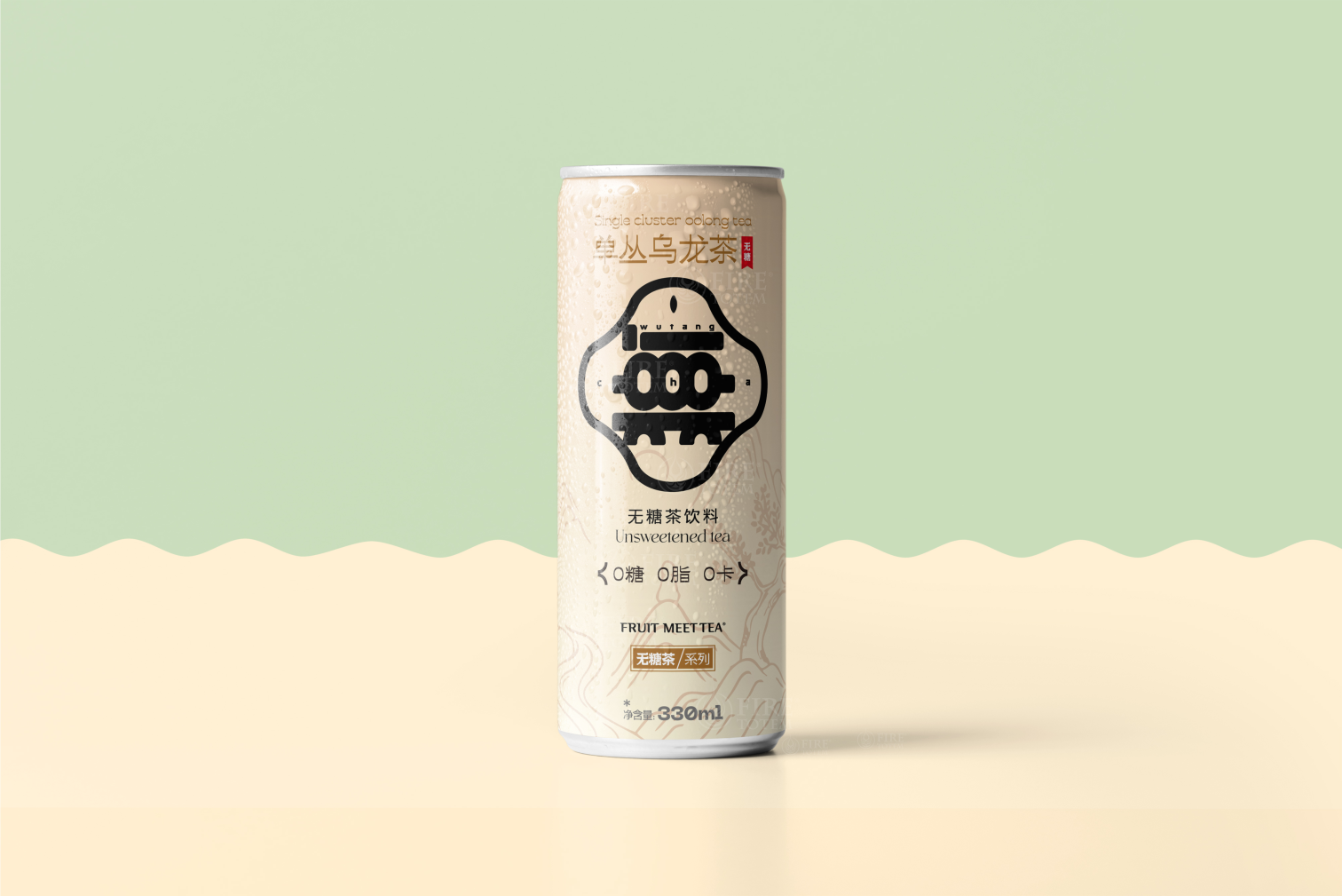 Sugar-free Tea Packaging Design，Hefei is fruiting，Guo Kun's personal works，Tea packaging design，Canned Sugar Free Tea Design，Product design，Sugar-free tea packaging case design，Sugar-free Tea Brand Design，