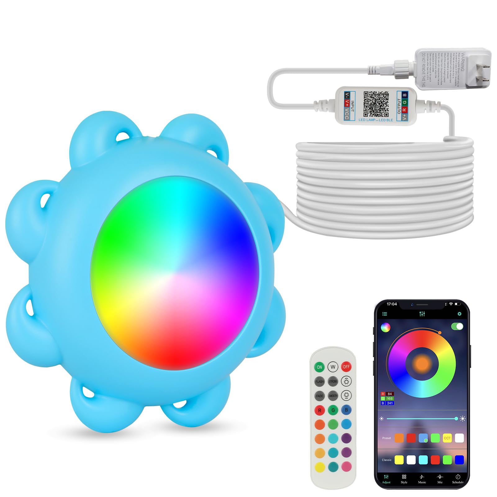 Swimming pool lamp，Octopus shape，DIY lighting effects，IP68 waterproof，