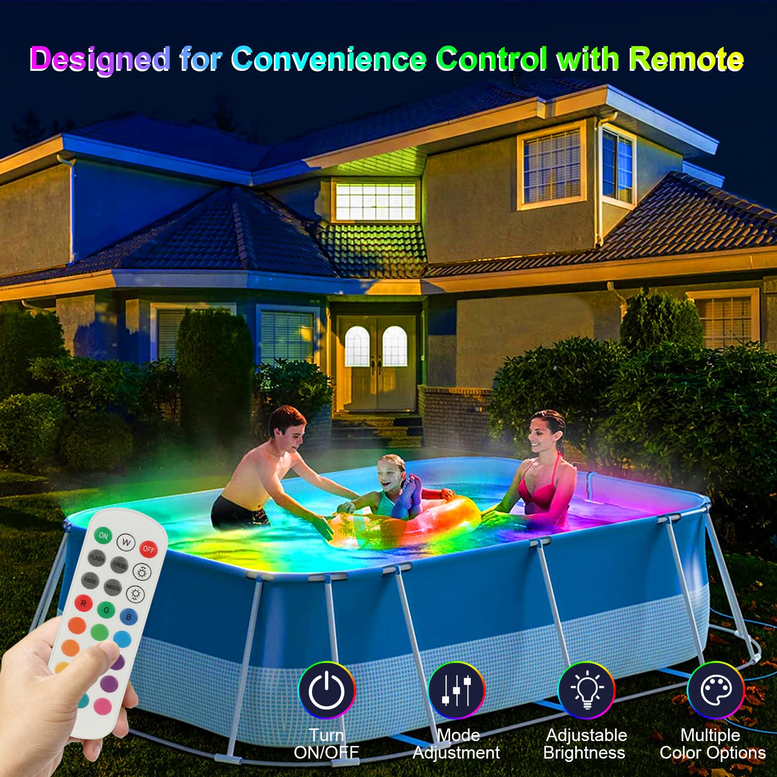 Swimming pool lamp，Octopus shape，DIY lighting effects，IP68 waterproof，