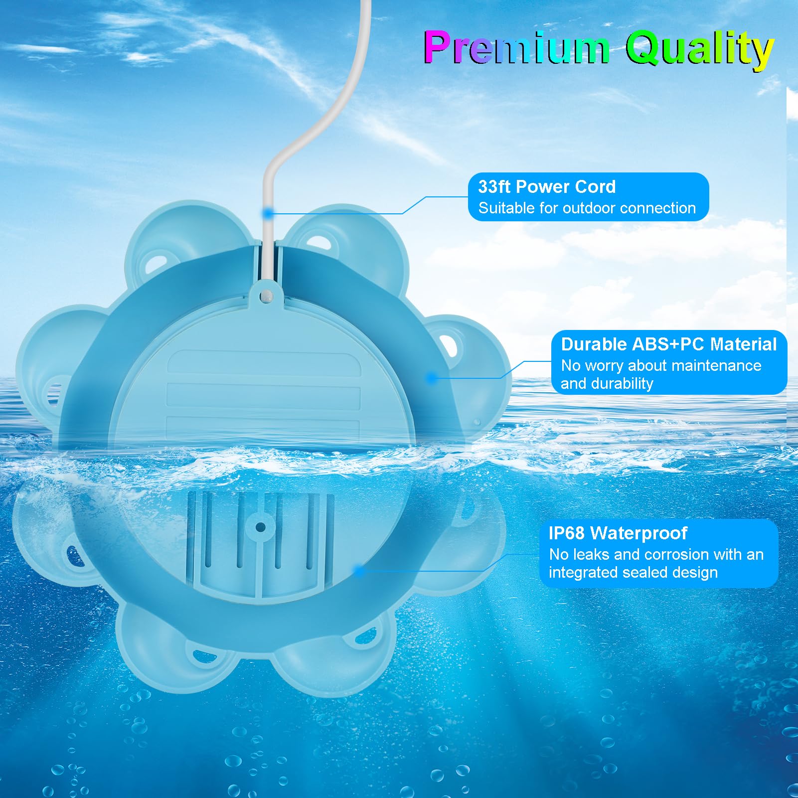 Swimming pool lamp，Octopus shape，DIY lighting effects，IP68 waterproof，
