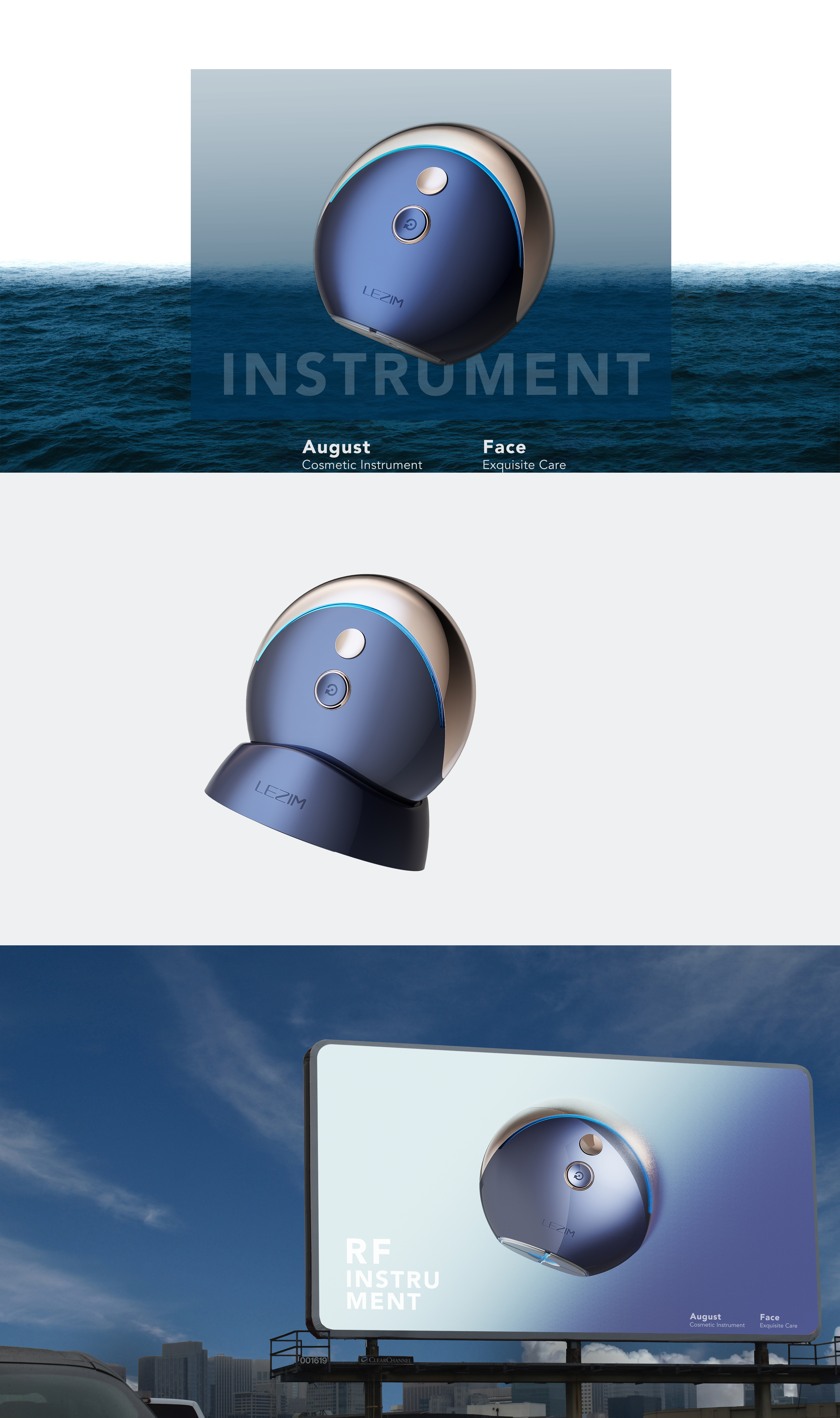 Minimalist，RF radio frequency，Beauty products，cosmetic instrument，Personal care，Light luxury，Red and blue light，