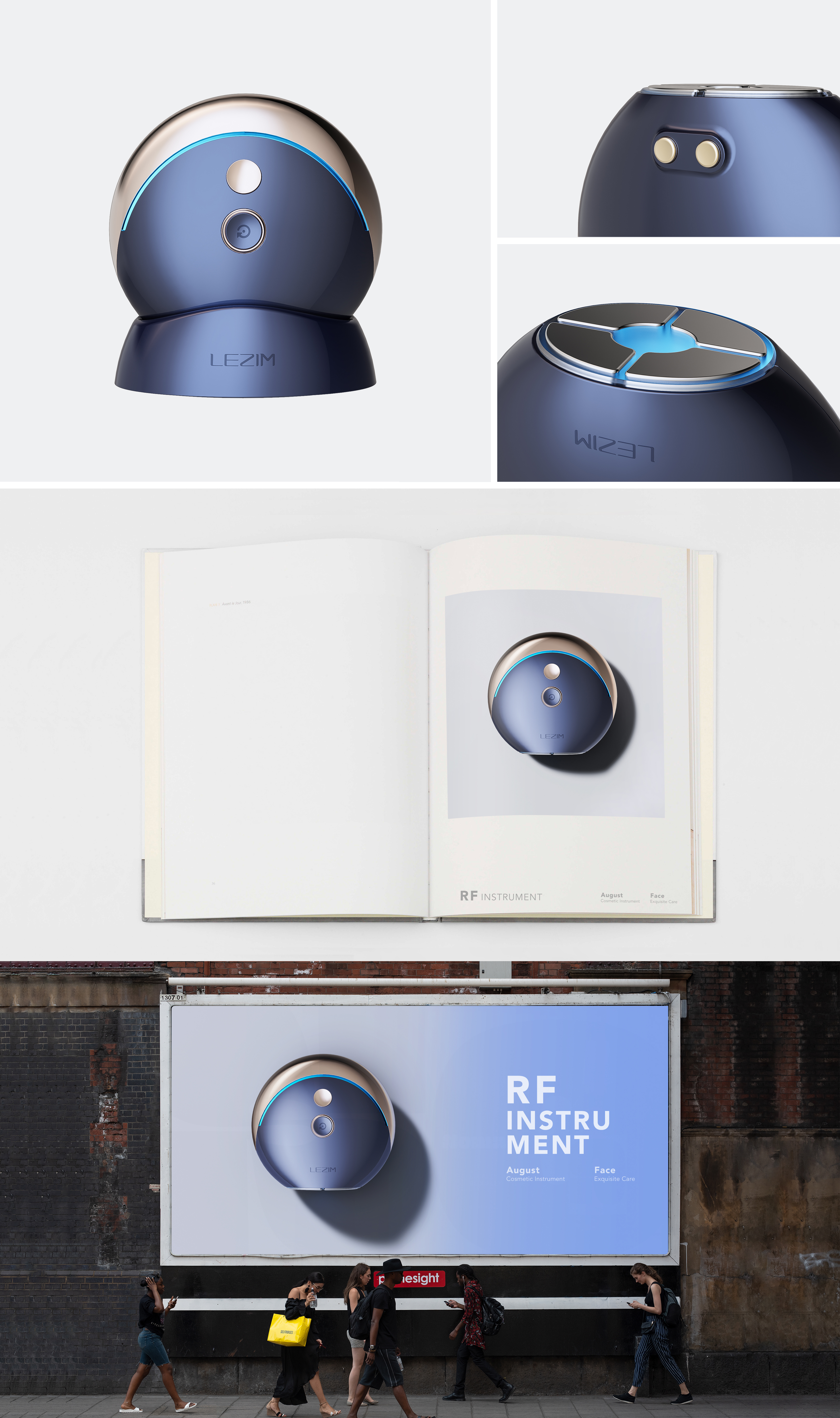 Minimalist，RF radio frequency，Beauty products，cosmetic instrument，Personal care，Light luxury，Red and blue light，