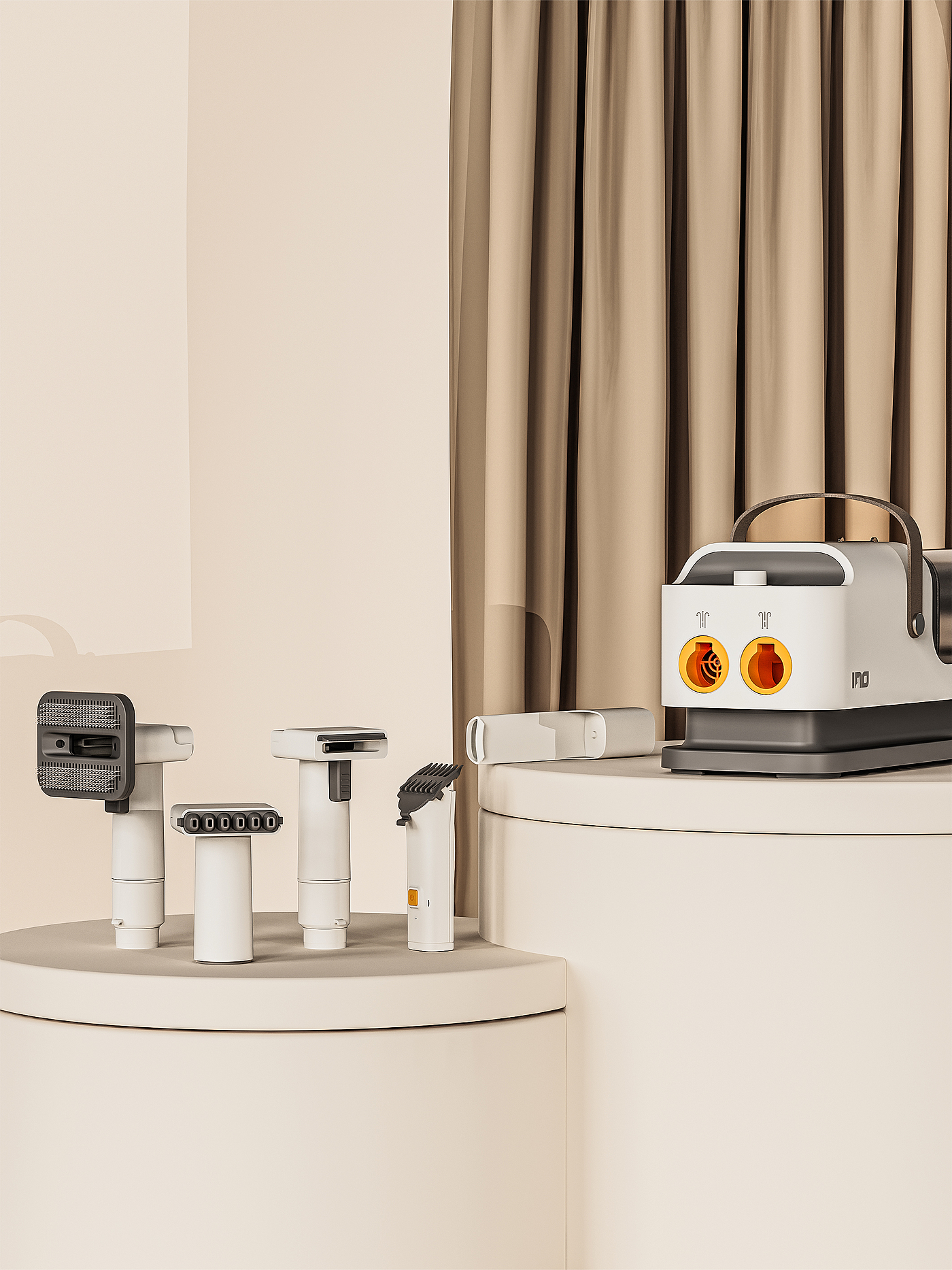 pet care machine，Integrated washing and blowing，Pets，Suction wool，Appearance design，Structural design，