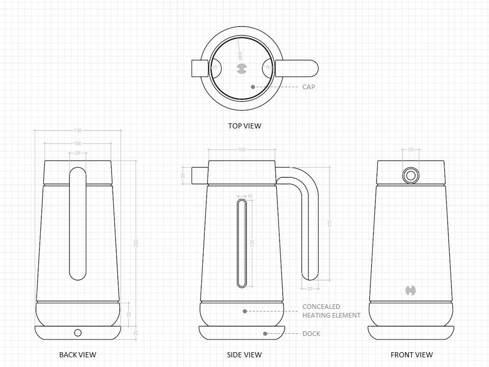 Electric Kettle，Electric kettle，Industrial Aesthetics，