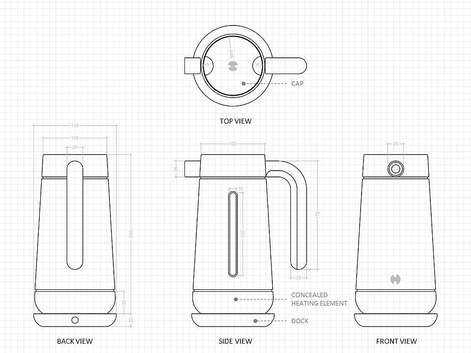 Electric Kettle，电热水壶，工业美学，