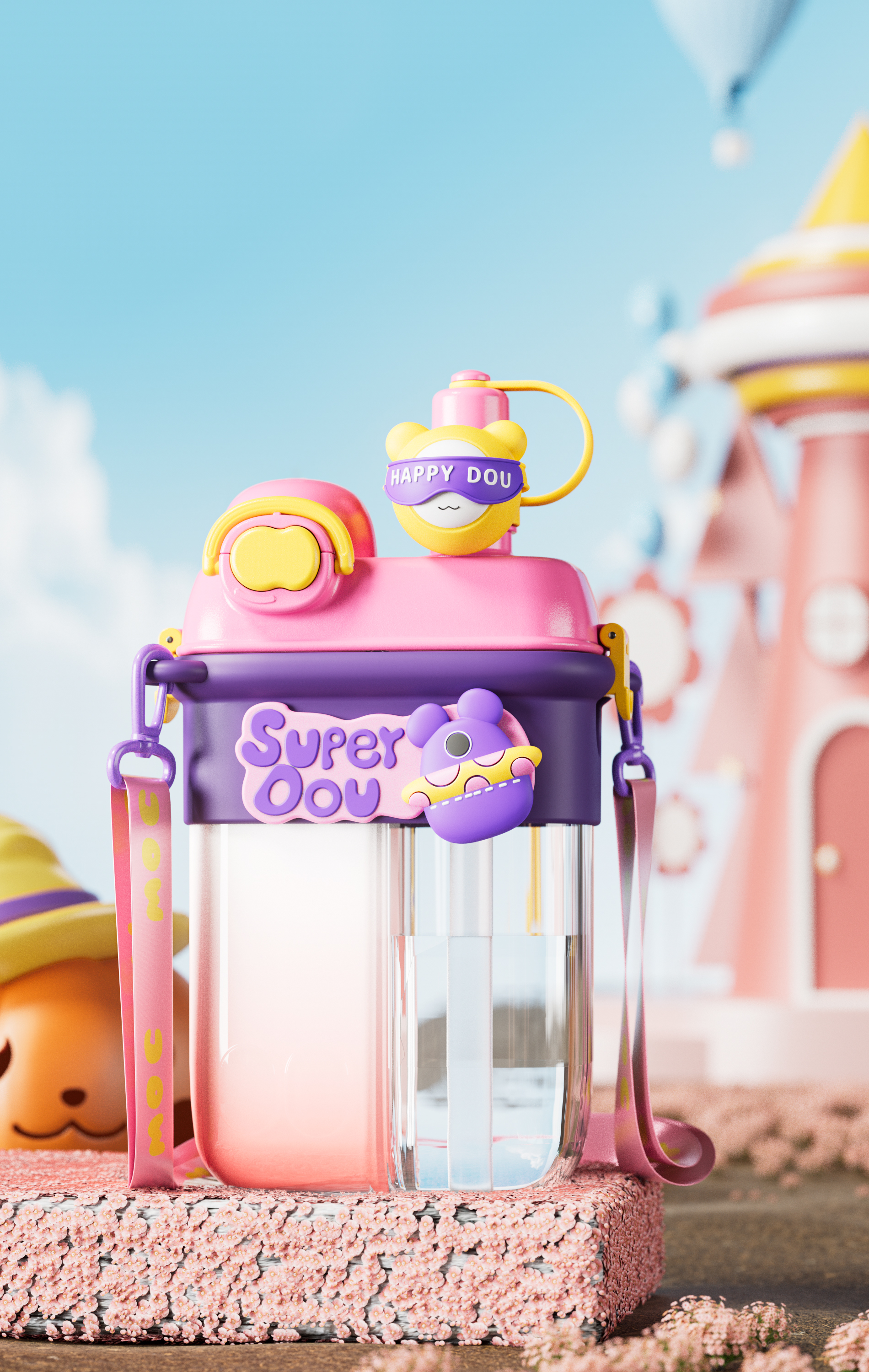 Product rendering，Rhinoceros modeling，Scene rendering，Keyshot rendering，E-commerce scene，Kitchenware，Maternal and infant products，Water cup，