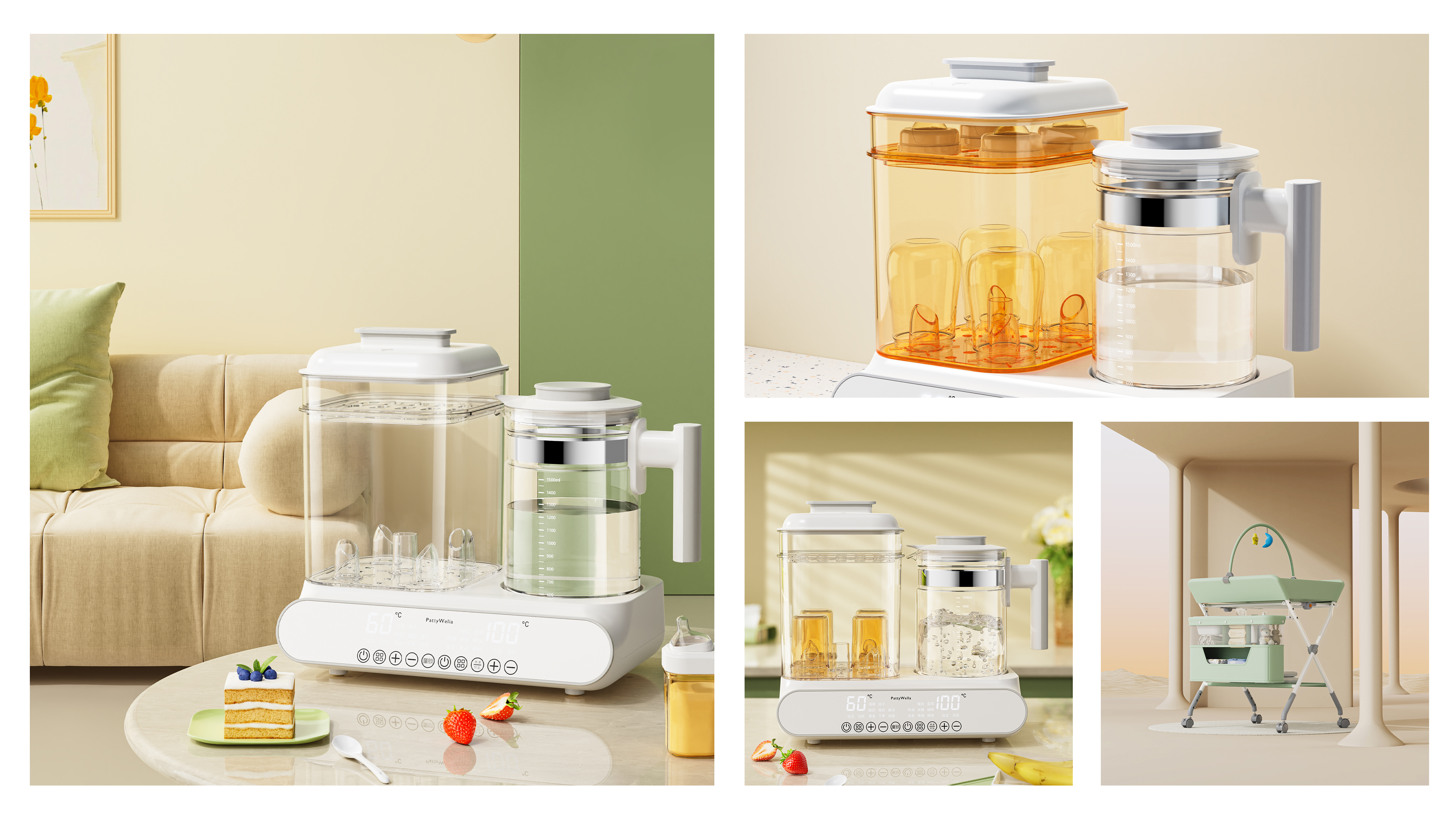 Product rendering，Rhinoceros modeling，Scene rendering，Keyshot rendering，E-commerce scene，Kitchenware，Maternal and infant products，Water cup，