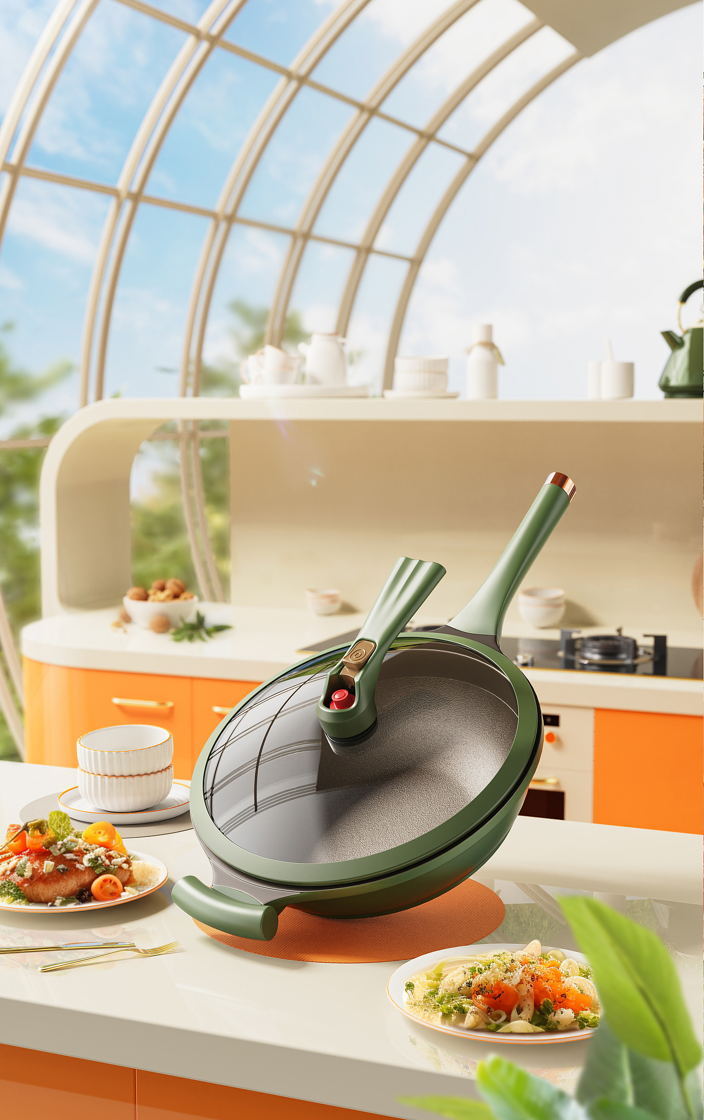 Keyshot rendering，Kitchenware，Product rendering，glass，
