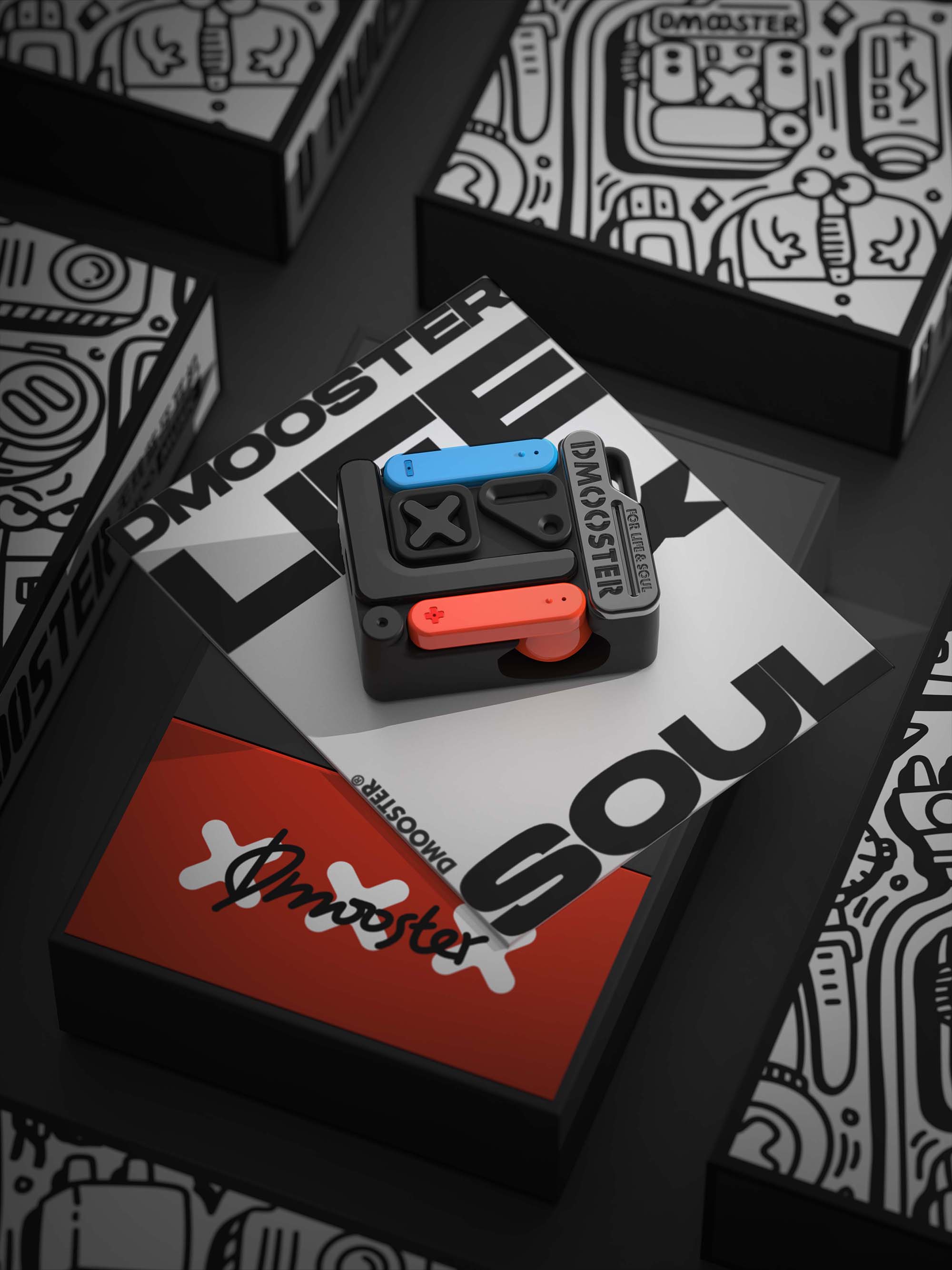 Big Monster，Bluetooth headset，dmooster，industrial design，3C products，headset，Chaopin，3C products，