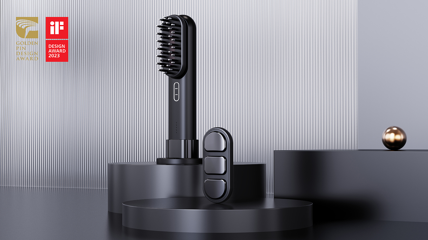 product design，Appearance design，EMS Massage，cosmetic instrument，Personal beauty care，Massage comb，modularization，Beauty，