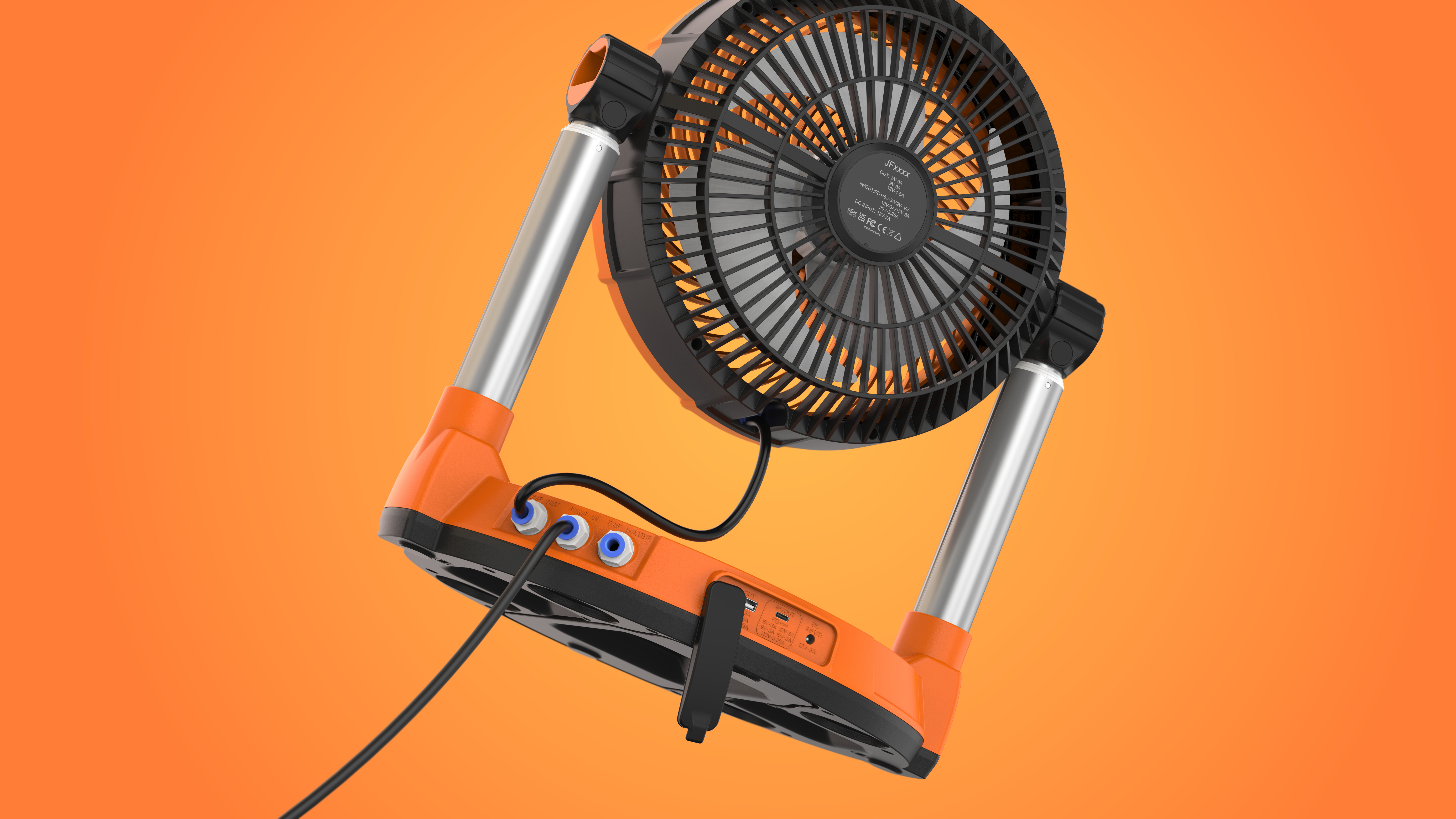 Spray fan，outdoors，indoor，External solar charging，Telescopic rod，Easy to move，Household appliances，Outdoor appliances，