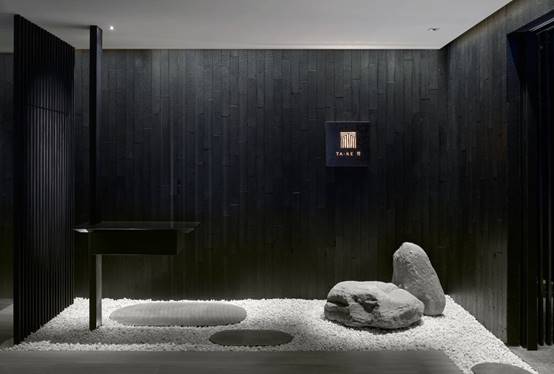 Bamboo theme，Japanese cuisine，Dining environment，Japanese courtyard，Japanese style，Bamboo series，inspiration，Interior design，Sushi，screen，lighting，Freehand brushwork，natural，