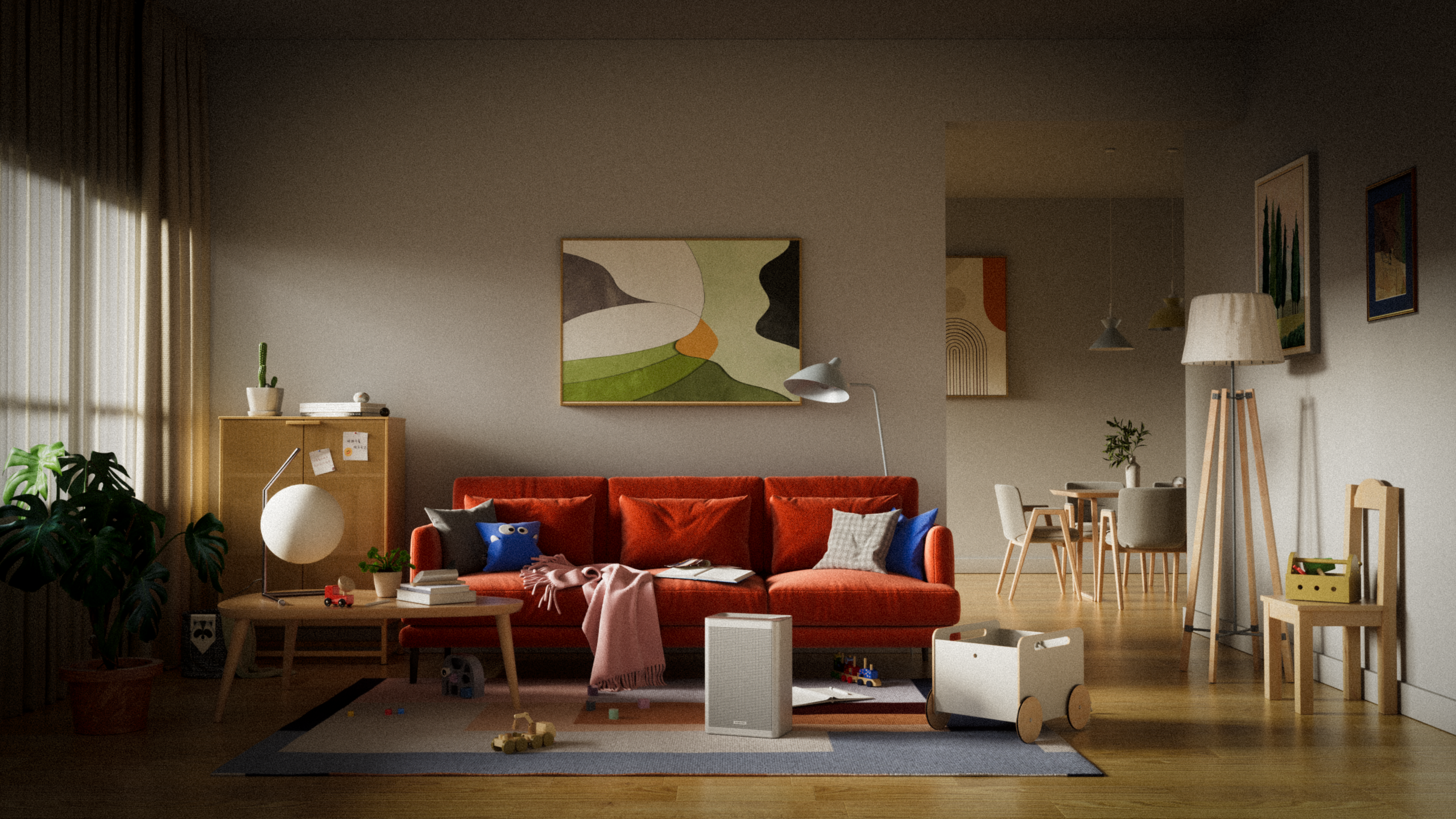 Samsung，samsung，three-dimensional，animation，purifier，indoor，