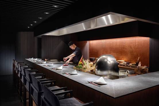 Bamboo theme，Japanese cuisine，Dining environment，Japanese courtyard，Japanese style，Bamboo series，inspiration，Interior design，Sushi，screen，lighting，Freehand brushwork，natural，