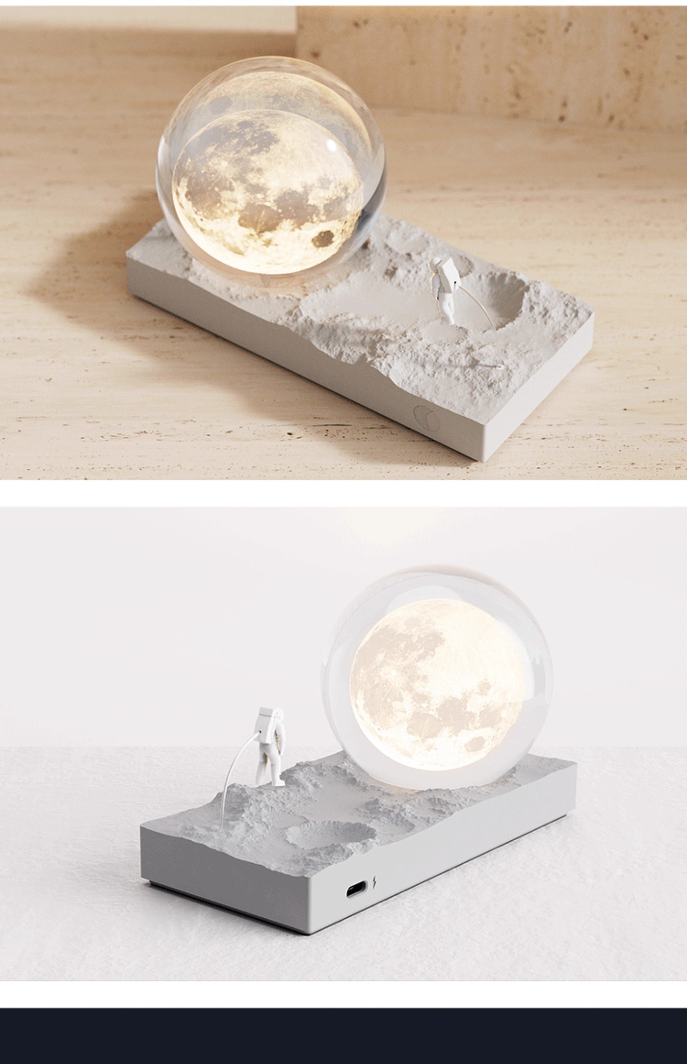 Cement night light，Atmosphere night light，Cement decoration，Home atmosphere ornaments，
