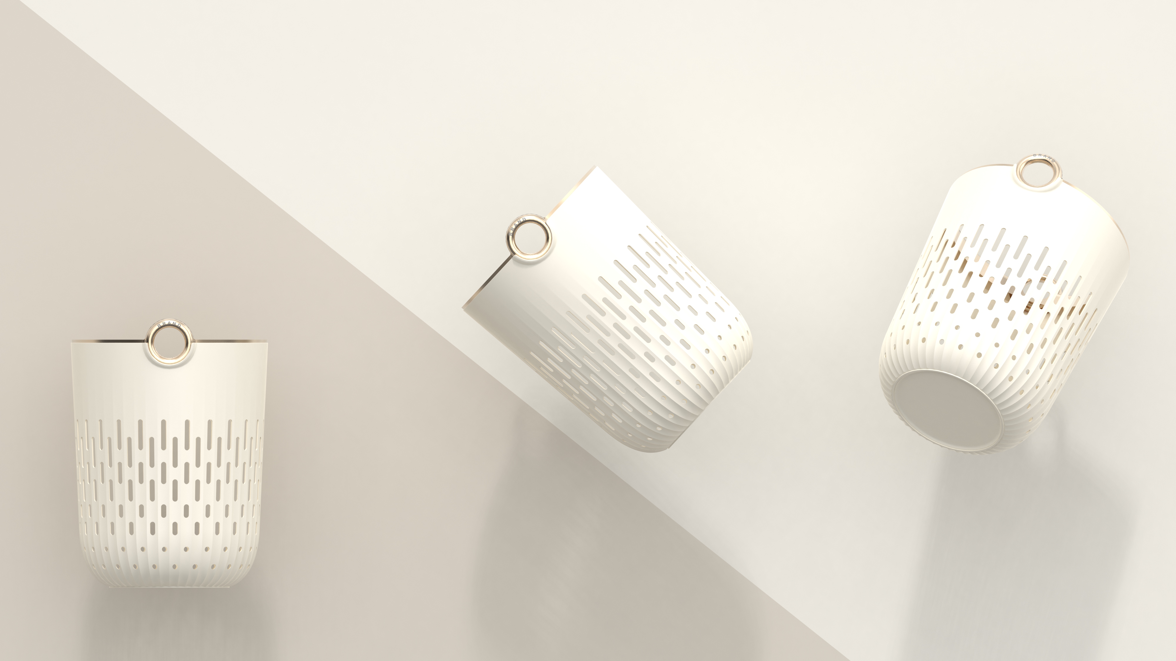 trash can，Hollow Trash，Easy Bagging Trash，Dopamine color matching，