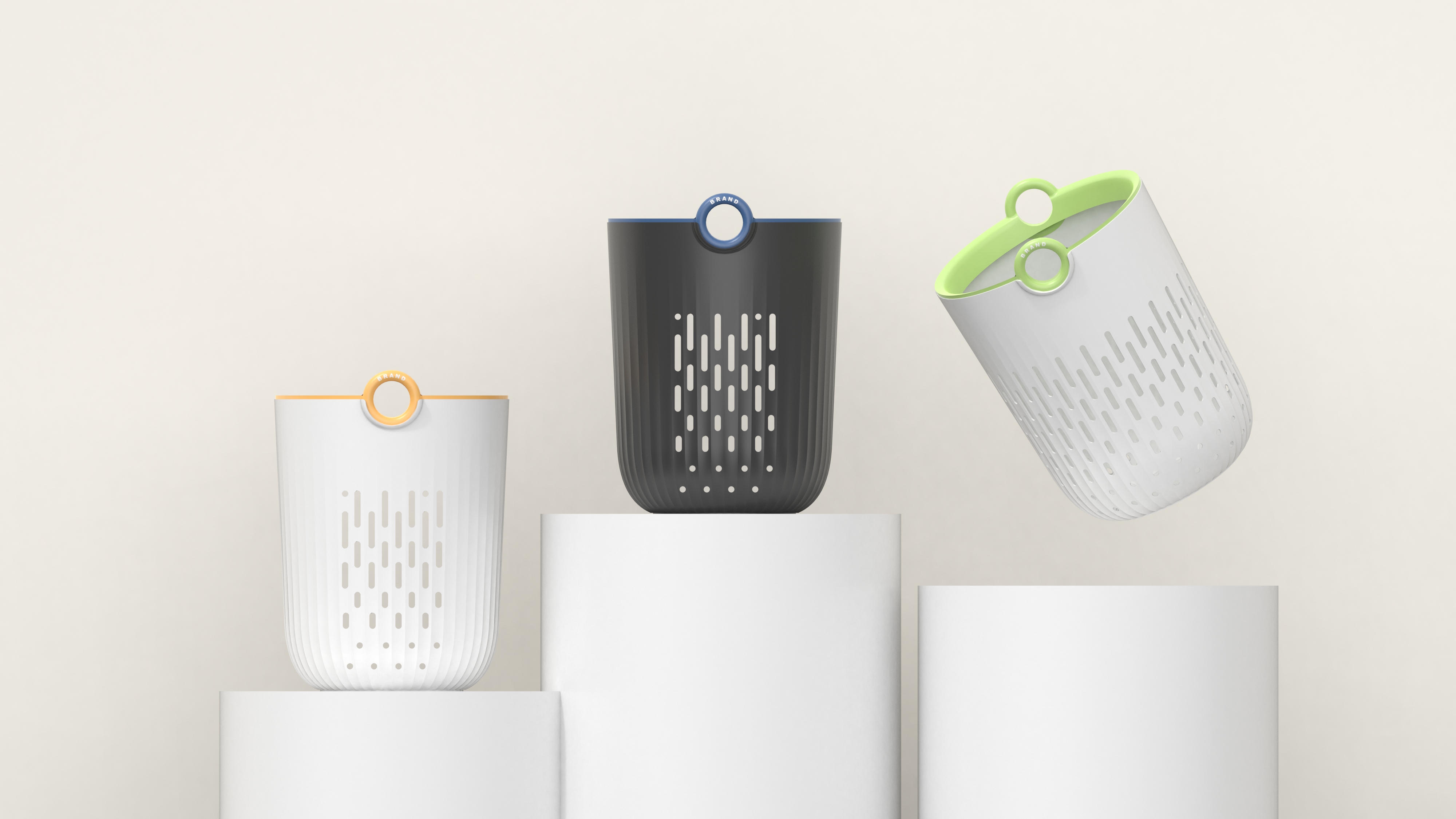 trash can，Hollow Trash，Easy Bagging Trash，Dopamine color matching，