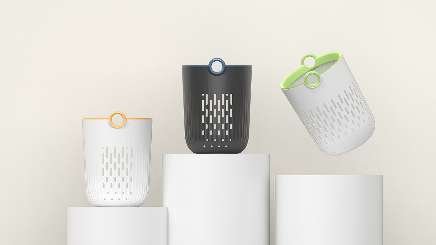trash can，Hollow Trash，Easy Bagging Trash，Dopamine color matching，