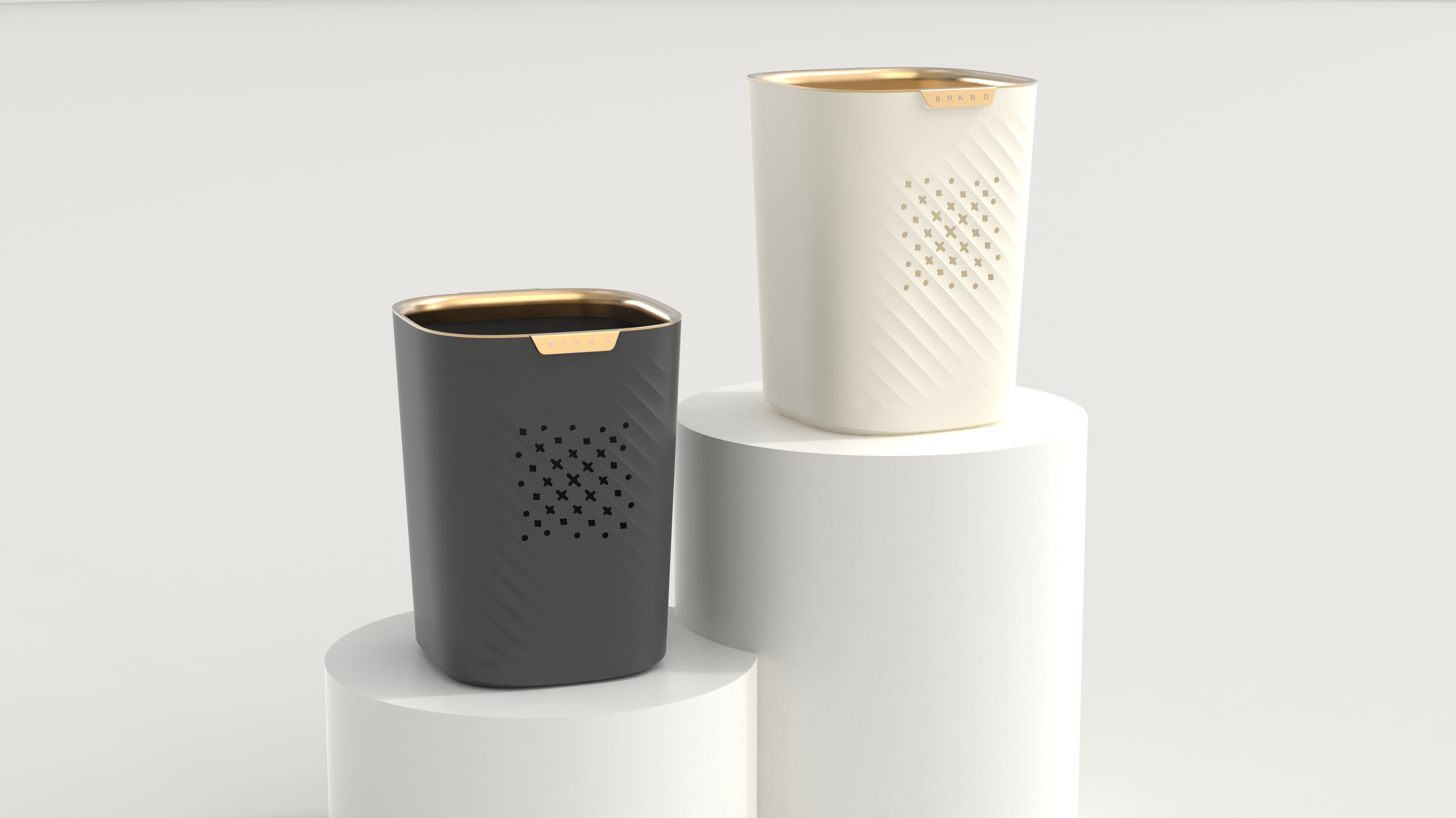 trash can，Hollow Trash，Creative trash can，Breathable and easy bagging trash can，Dopamine color matching，dopamine style，Light Luxury Style Trash Bin，